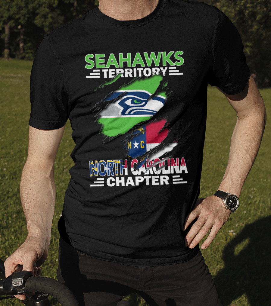 Seahawks Territory North Carolina Chapter Flag T-Shirt