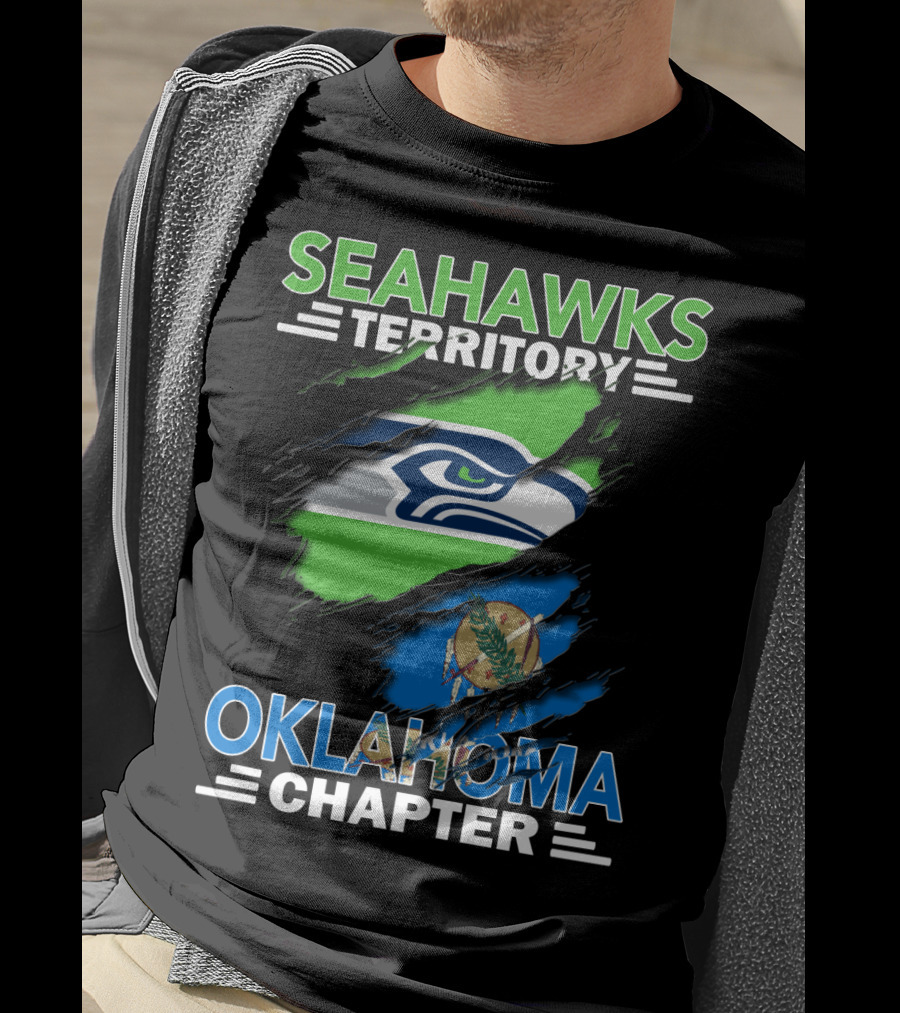 Seahawks Territory Oklahoma Chapter NFL Football Fan Group T-Shirt