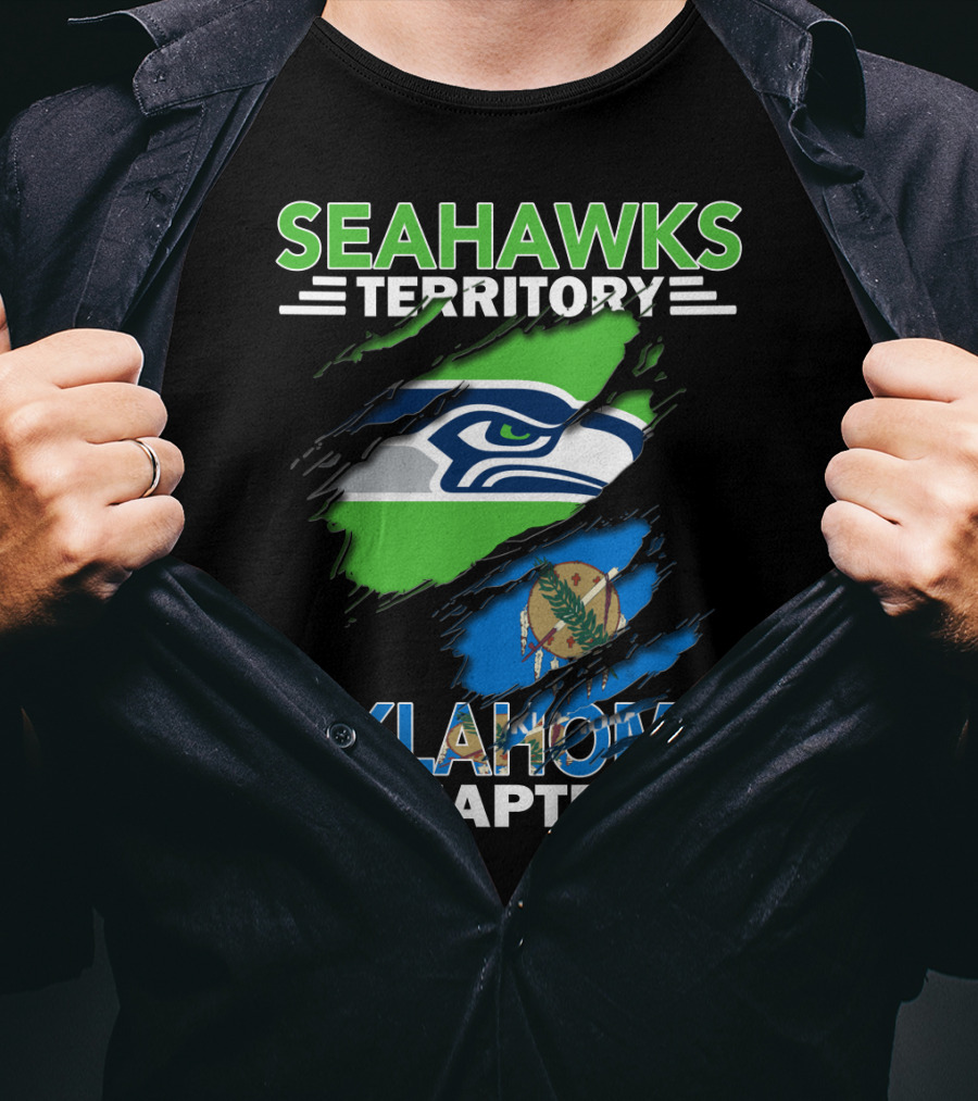 Seahawks Territory Oklahoma Chapter NFL Football Fan Group T-Shirt
