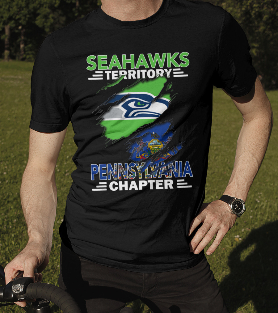 Seattle Seahawks Territory Pennsylvania Chapter Flag T-Shirt