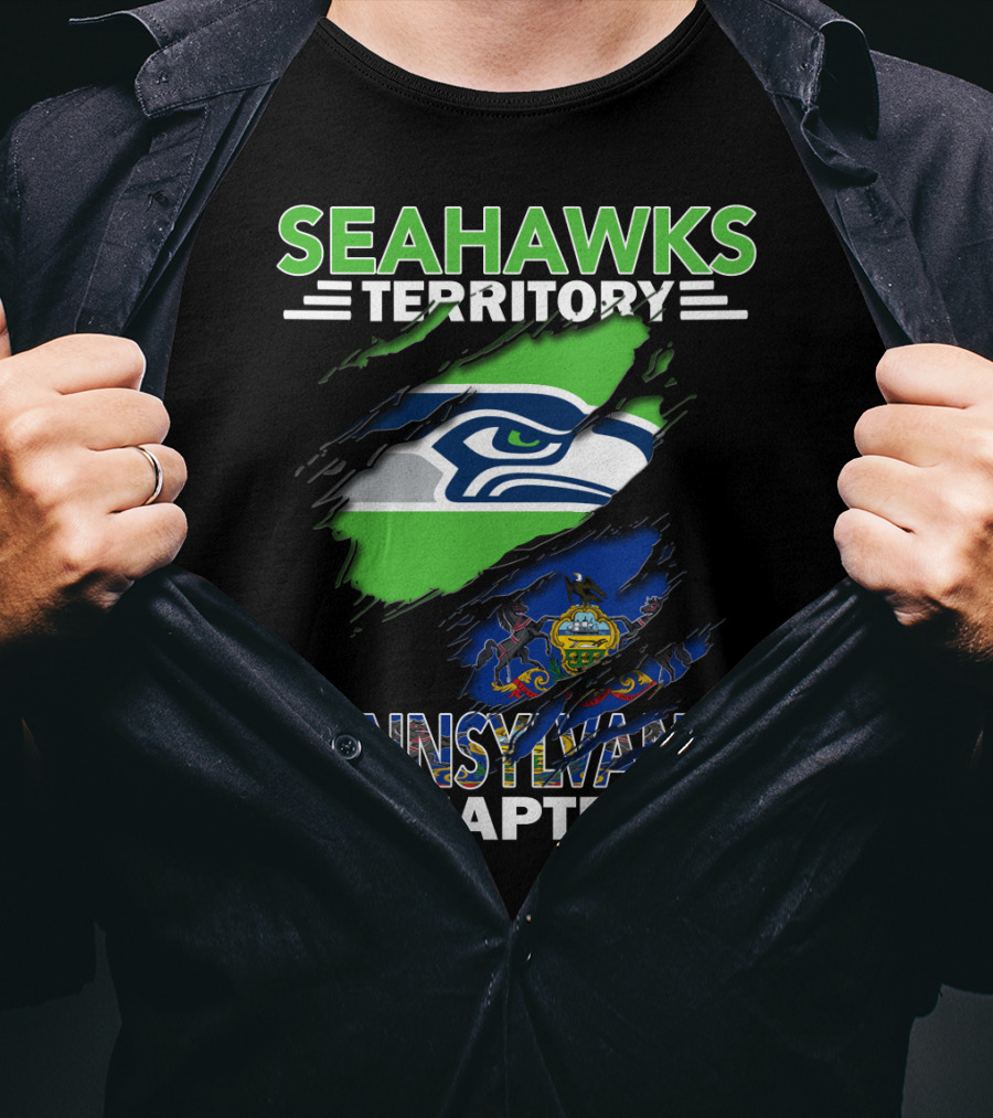 Seattle Seahawks Territory Pennsylvania Chapter Flag T-Shirt