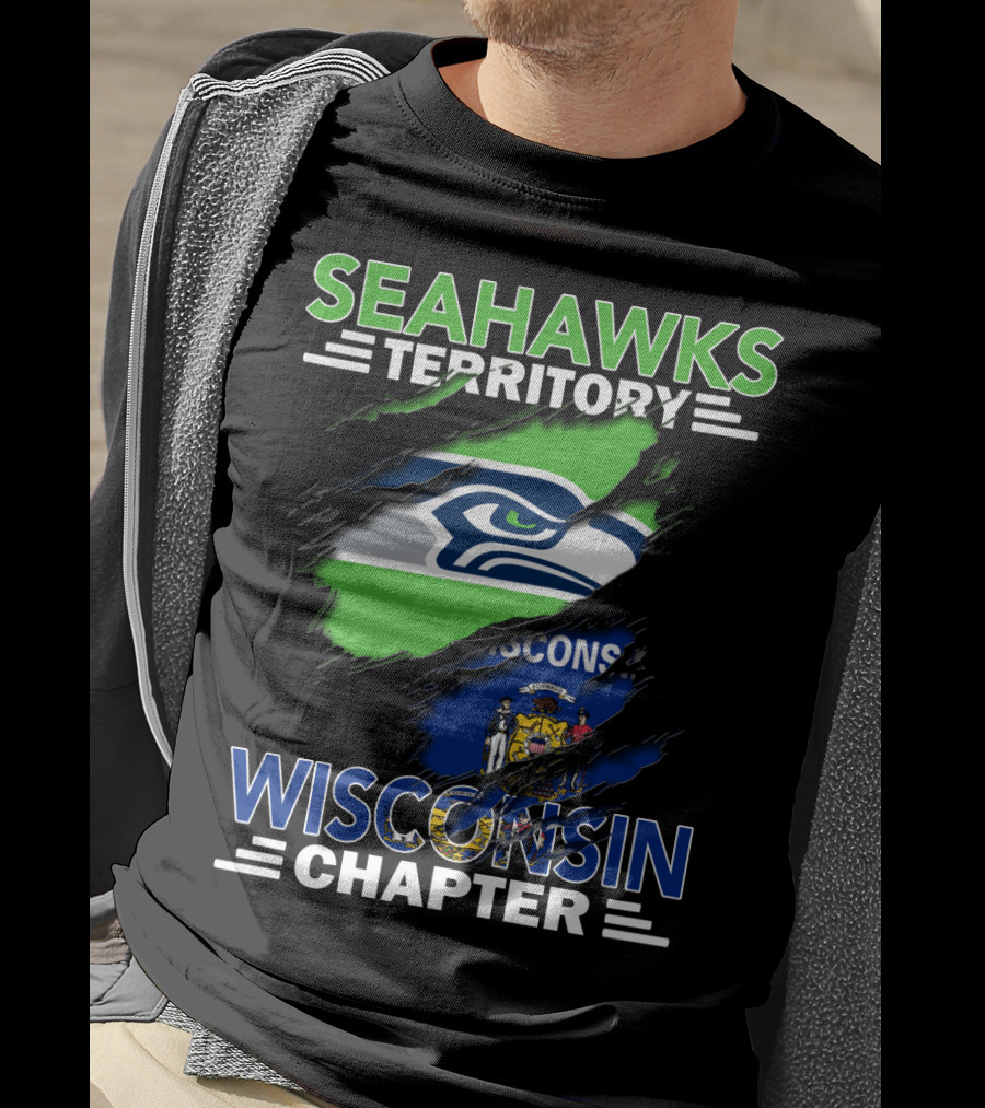 Seahawks Territory Wisconsin Chapter American Football Fan Base T-Shirt
