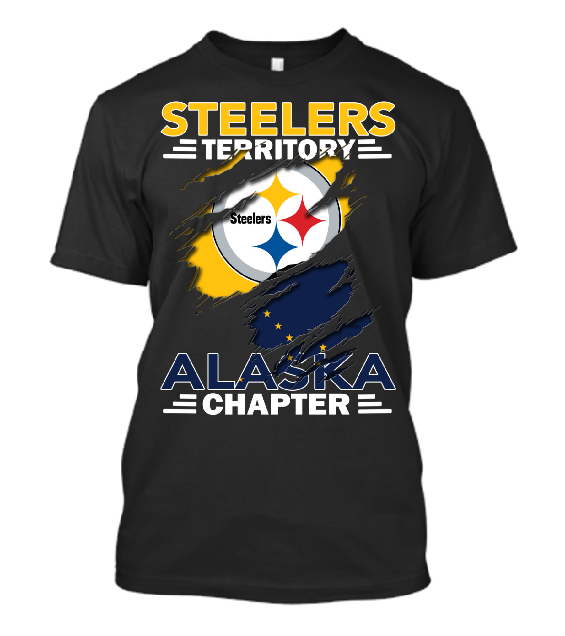 Steelers Territory Alaska Chapter Stars And Flag T-Shirt