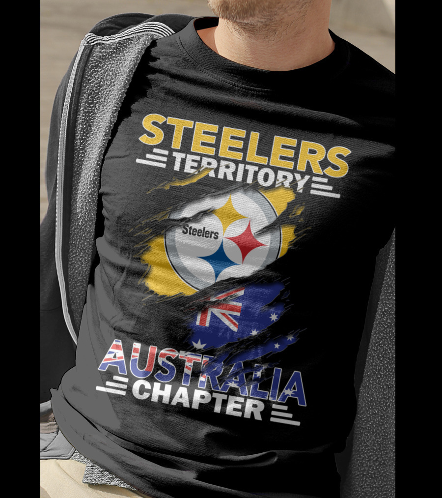 Steelers Territory Australia Chapter Steelers Logo Australian Flag T-Shirt