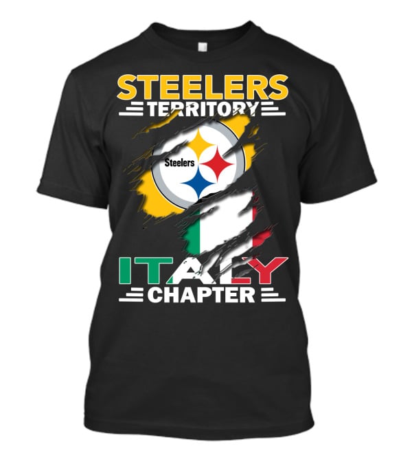 Steelers Territory Italy Chapter Steelers Logo Italian Flag T-Shirt