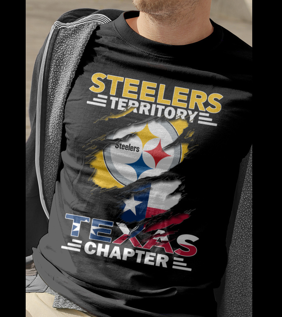 Steelers Territory Texas Chapter Steelers Logo Texas Flag T-Shirt