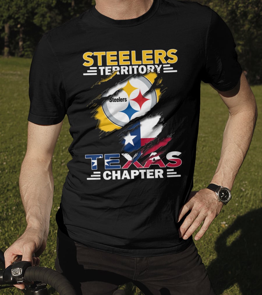 Steelers Territory Texas Chapter Steelers Logo Texas Flag T-Shirt