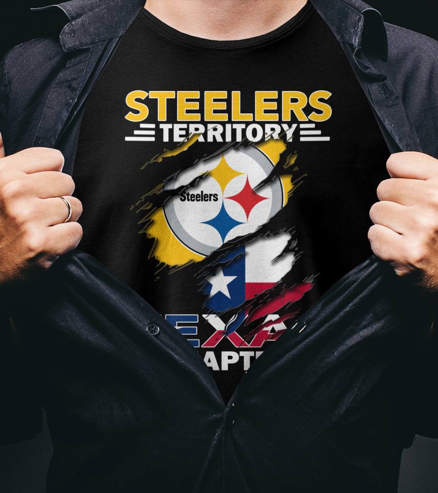 Steelers Territory Texas Chapter Steelers Logo Texas Flag T-Shirt