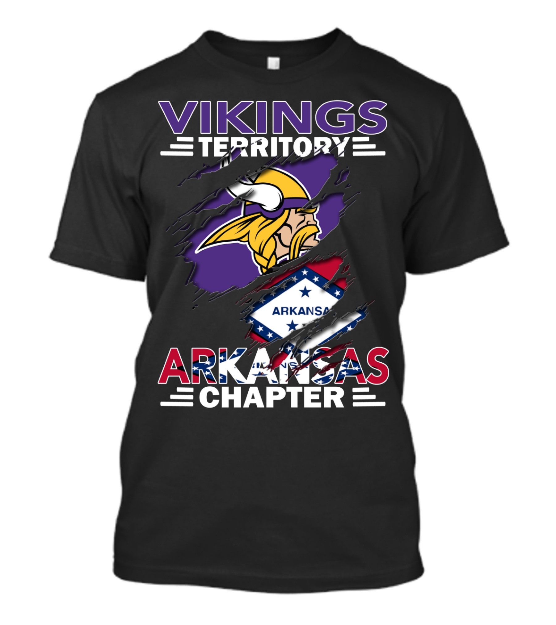 Vikings Territory Arkansas Chapter NFL Fan Group Minnesota T-Shirt
