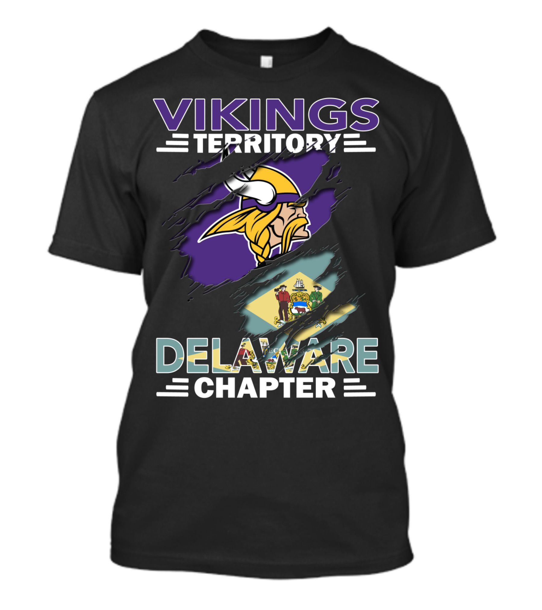 Vikings Territory Delaware Chapter NFL Fan Club Representation T-Shirt