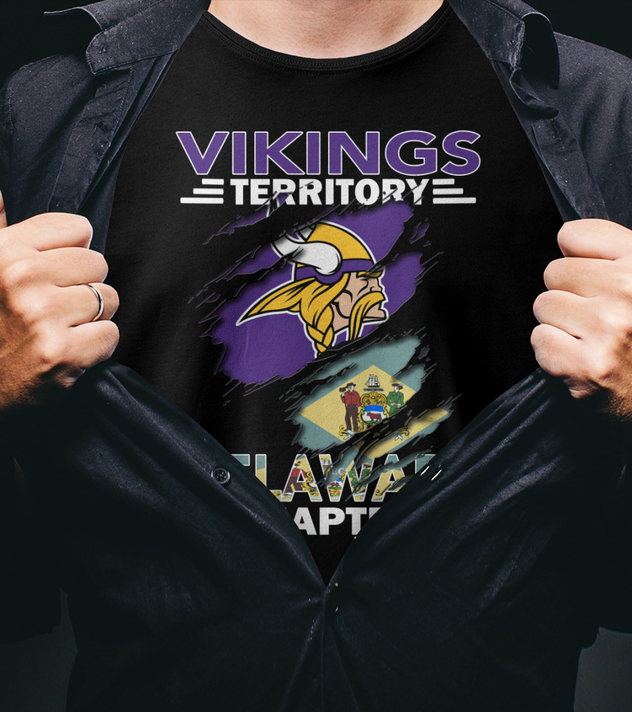 Vikings Territory Delaware Chapter NFL Fan Club Representation T-Shirt