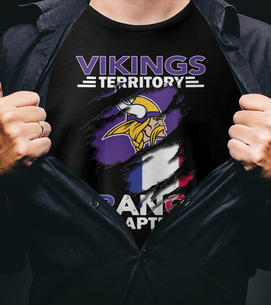 Vikings Territory France Chapter Nordic Heritage Football Fan Group T-Shirt