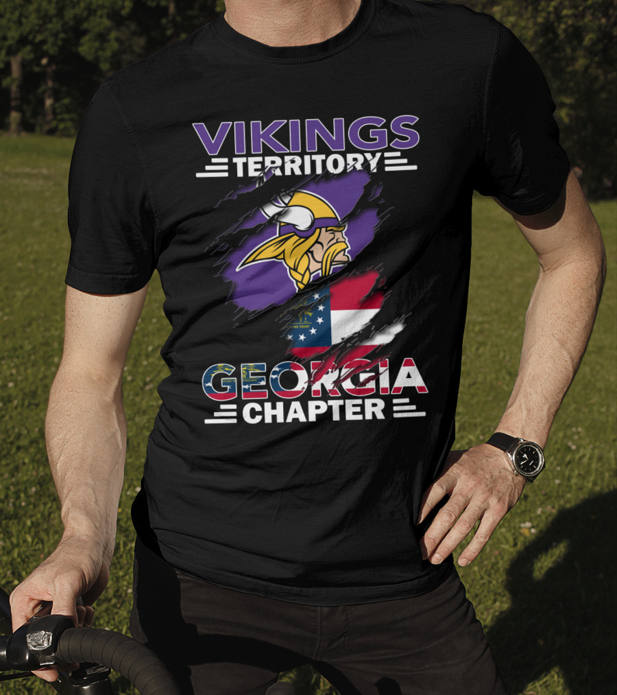 Vikings Territory Georgia Chapter Flag Pride T-Shirt
