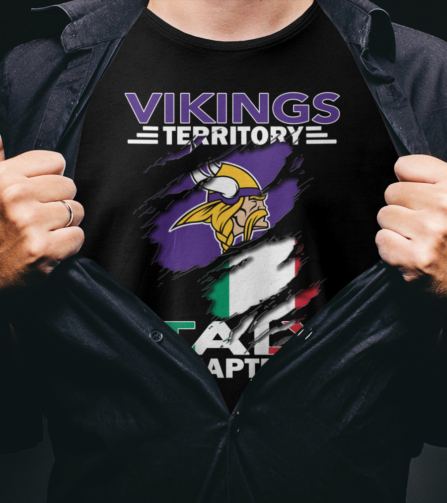 Vikings Territory Italy Chapter Flag T-Shirt