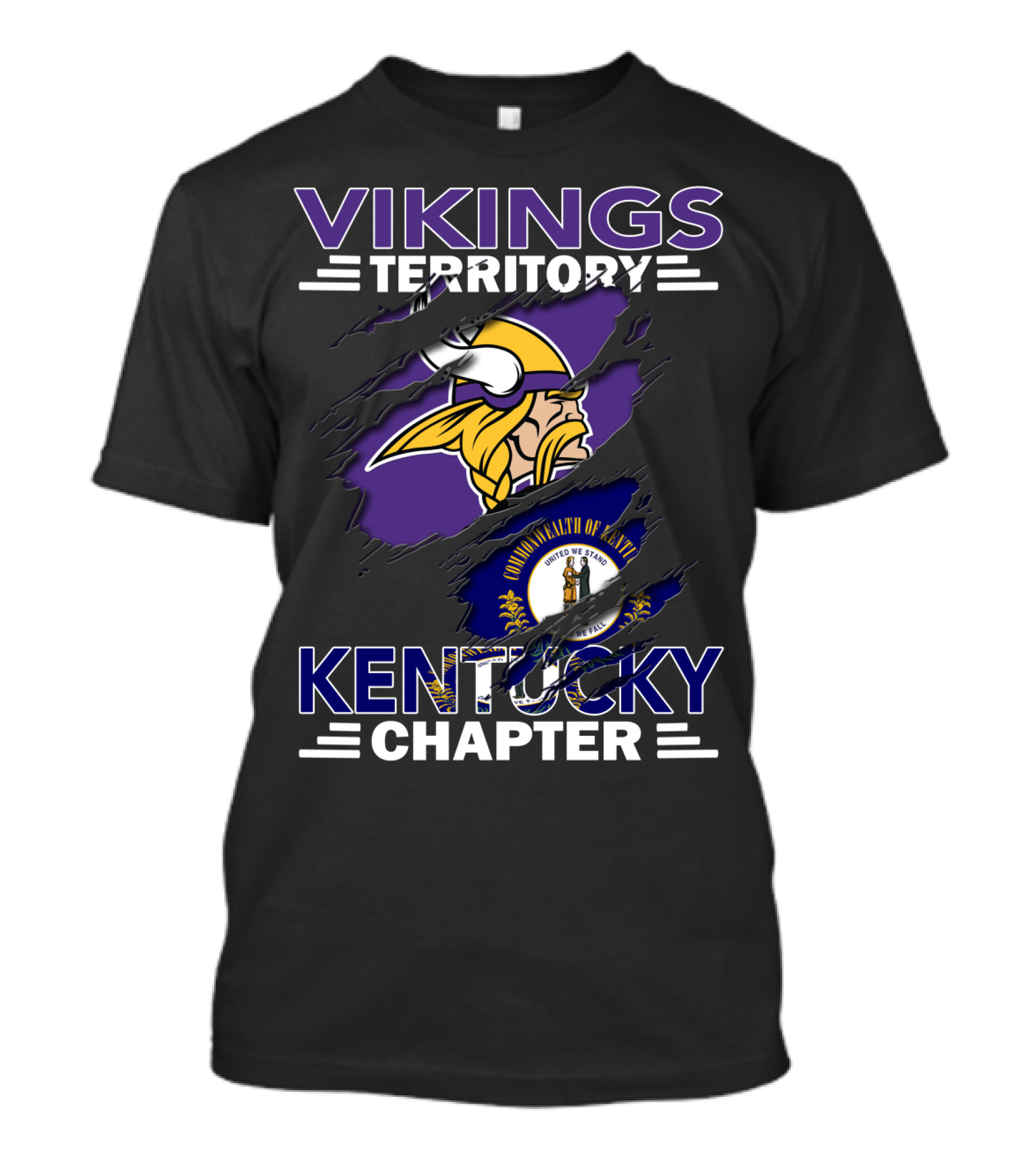 Vikings Territory Kentucky Chapter Commonwealth Of Kentucky Helmet T-Shirt