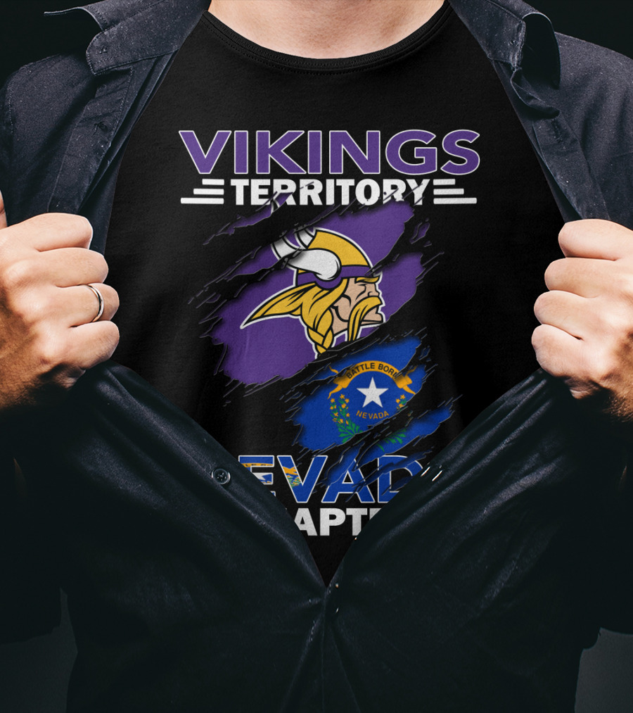 Vikings Territory Nevada Chapter Battle Born Emblem T-Shirt