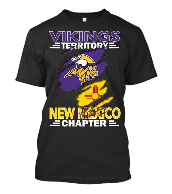Vikings Territory New Mexico Chapter Minnesota Vikings New Mexico Flag T-Shirt