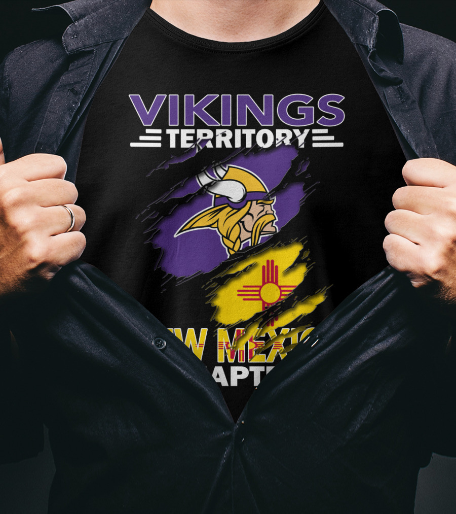 Vikings Territory New Mexico Chapter Minnesota Vikings New Mexico Flag T-Shirt
