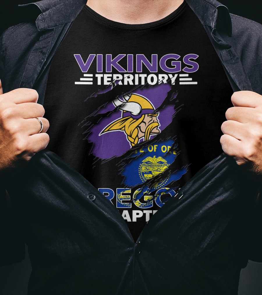 Vikings Territory Oregon Chapter State Pride Fusion T-Shirt
