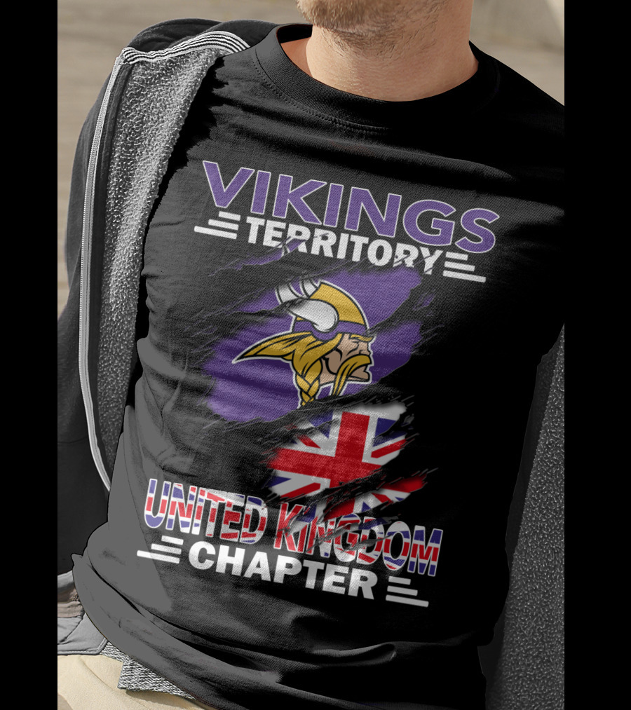 Vikings Territory United Kingdom Chapter Union Jack T-Shirt