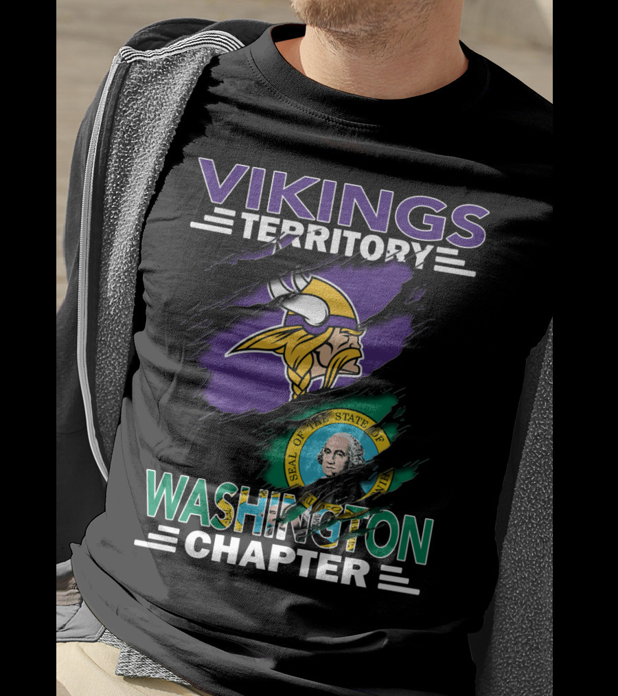 Vikings Territory Washington Chapter Seal Of The State Of Washington Viking T-Shirt