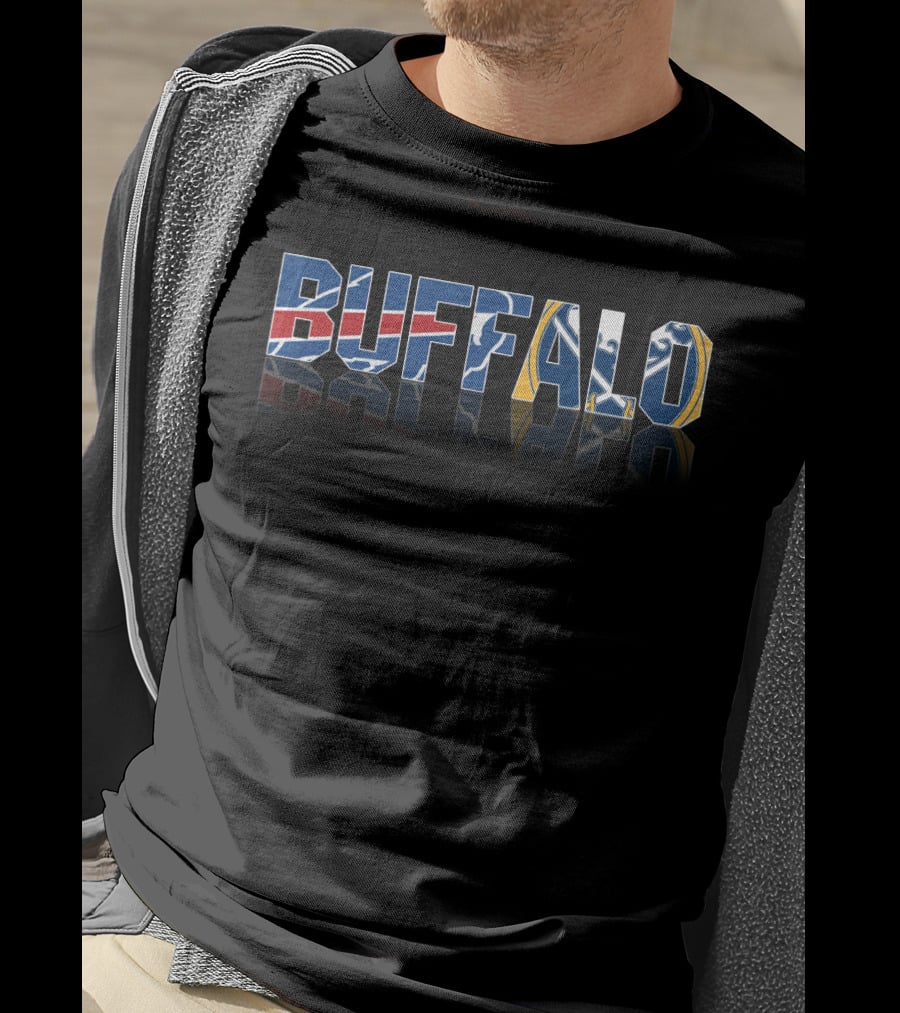 Buffalo City Sports Blue Red Yellow Buffalo T-Shirt