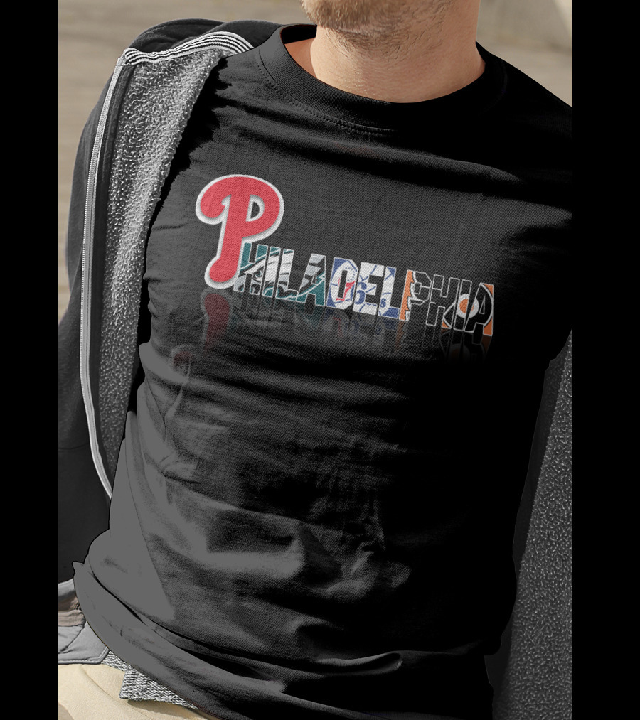 Philadelphia Sports Teams Logo Reflection T-Shirt