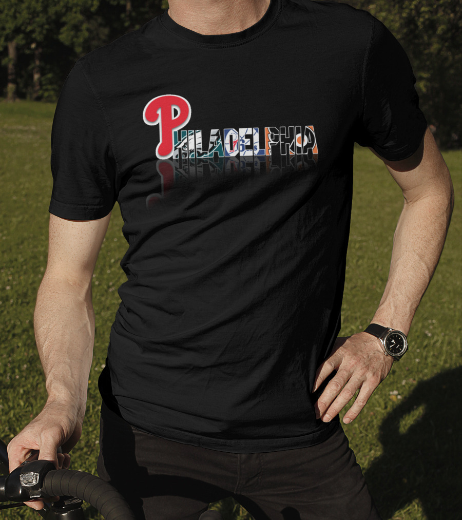 Philadelphia Sports Teams Logo Reflection T-Shirt
