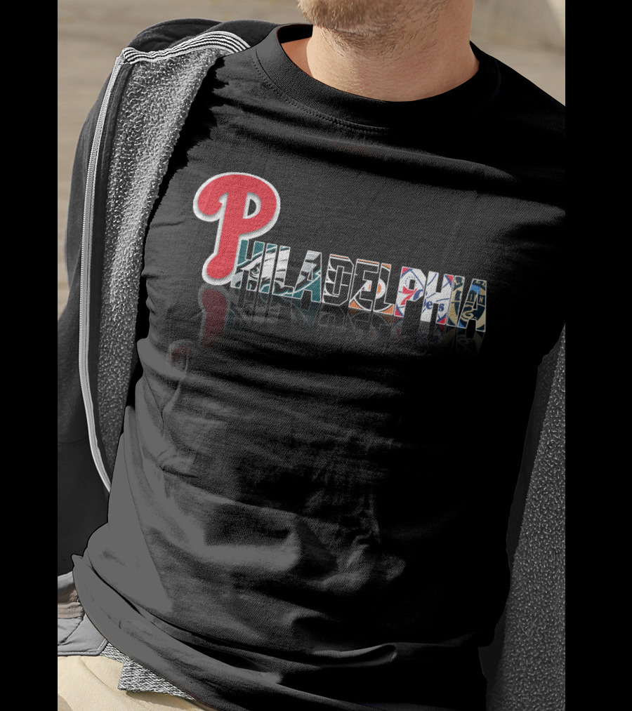 Philadelphia Phillies Eagles Flyers Sixers City Icons T-Shirt