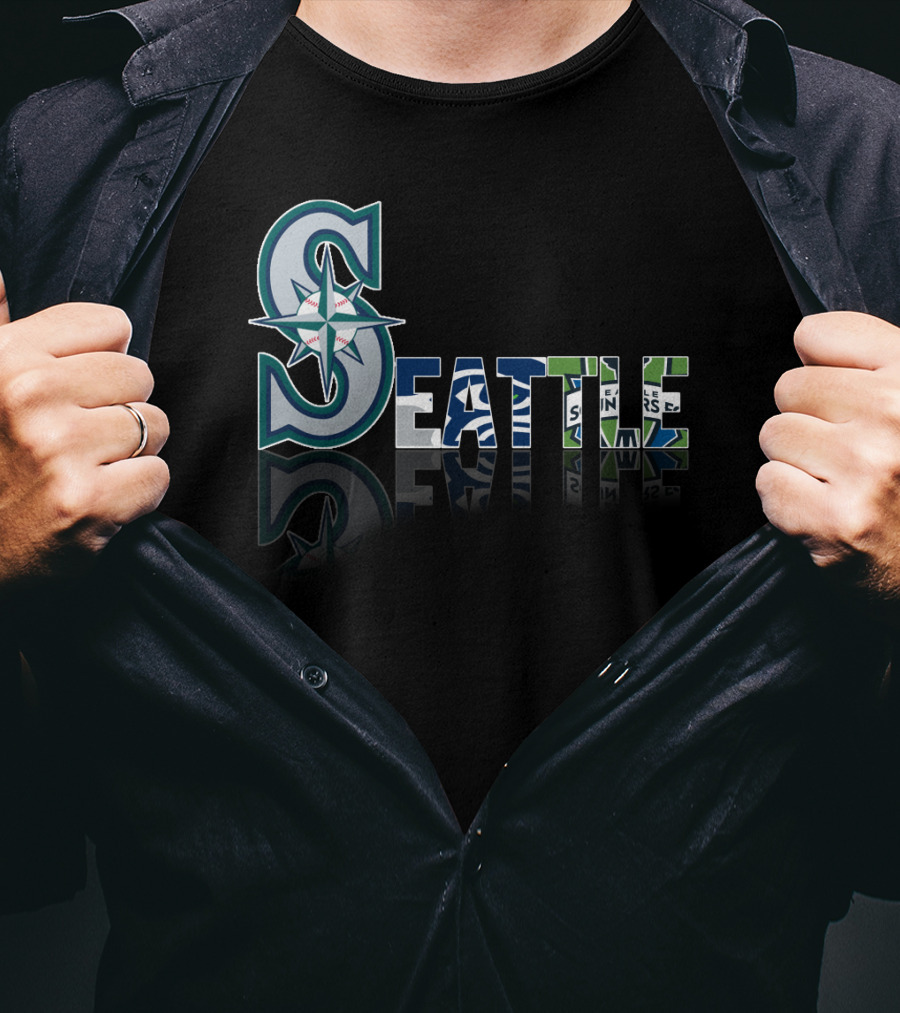 Seattle Mariners Seahawks Sounders City T-Shirt