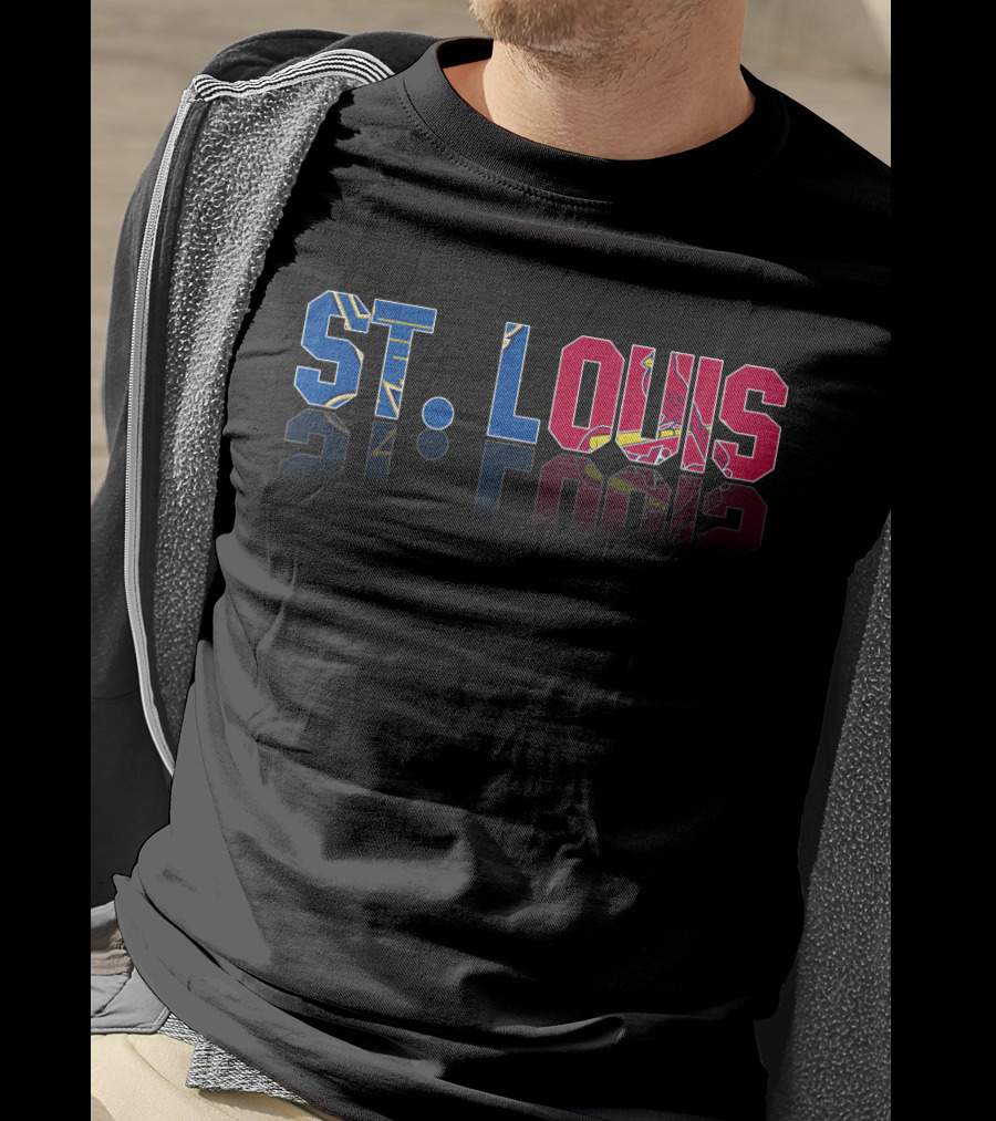 St. Louis Blues Cardinals NHL MLB Reflection T-Shirt