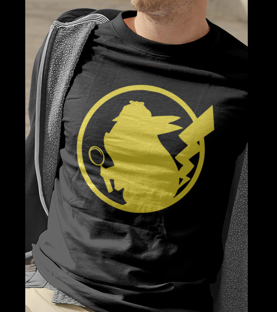 Pikachu Detective Silhouette Merchandise T-Shirt