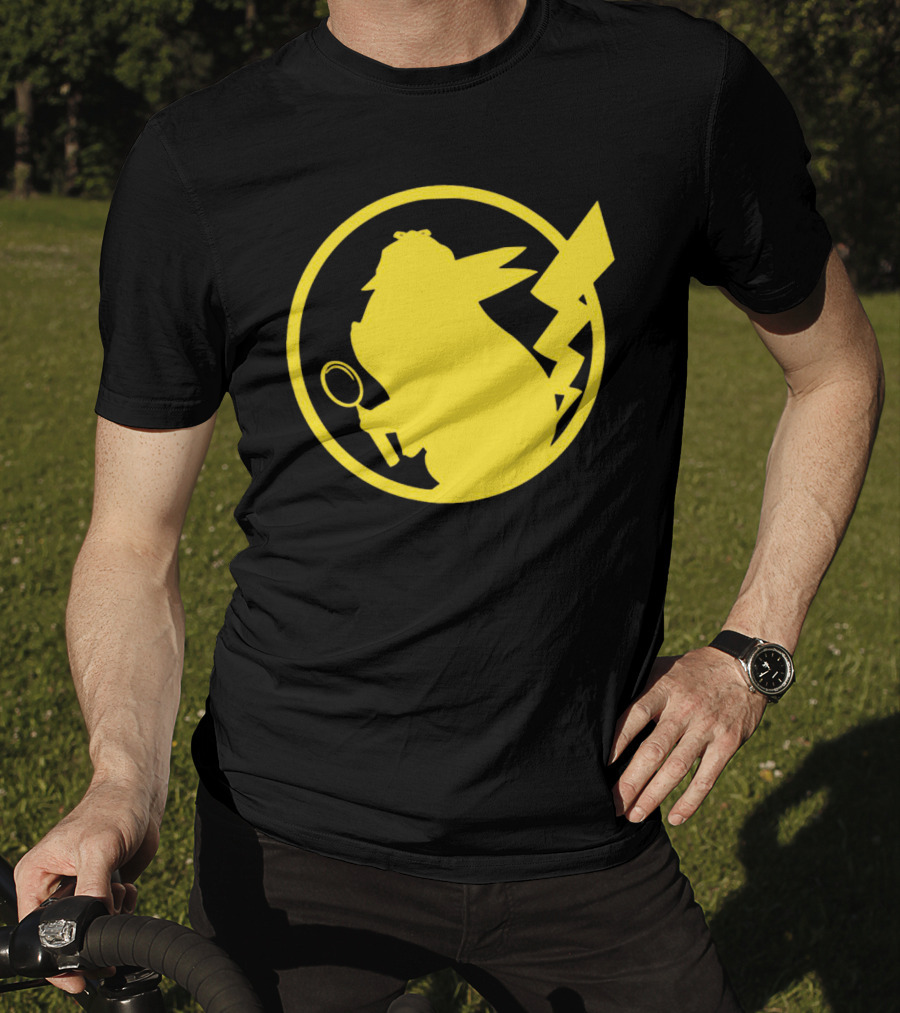 Pikachu Detective Silhouette Merchandise T-Shirt