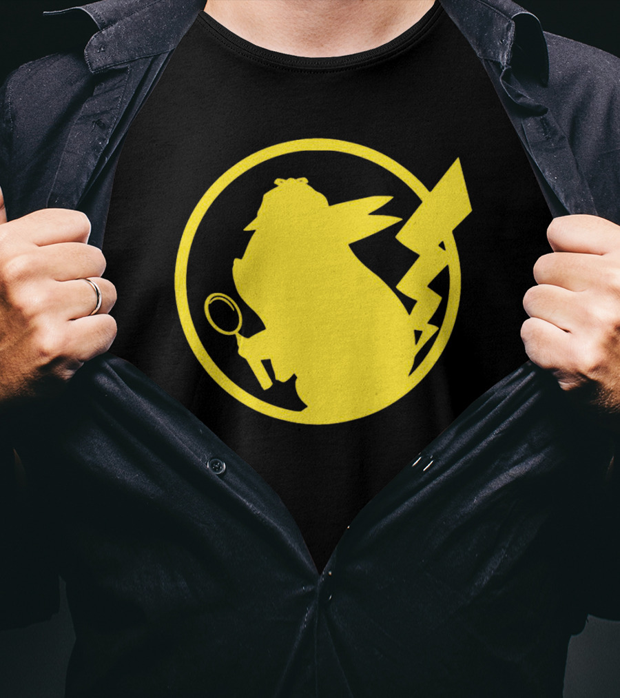 Pikachu Detective Silhouette Merchandise T-Shirt