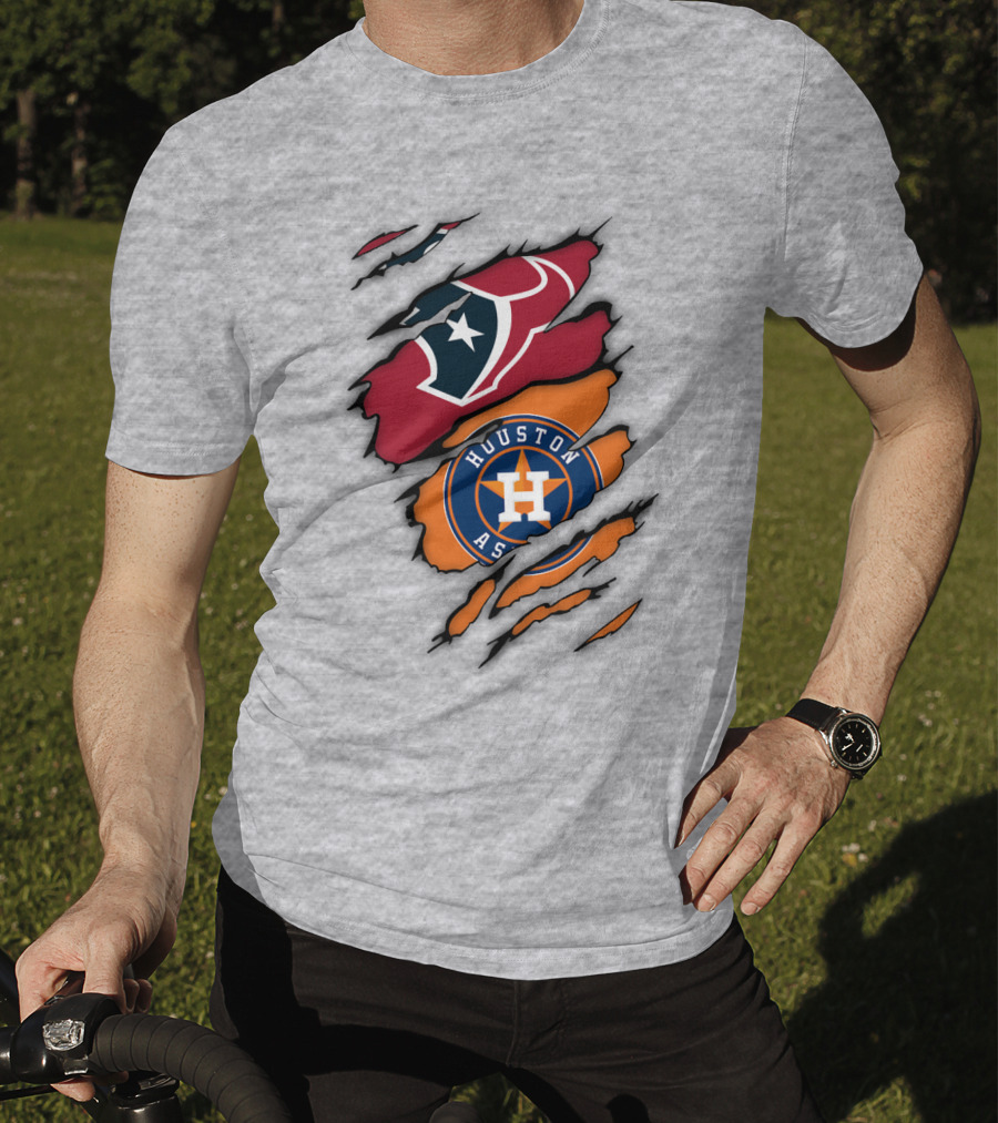 Houston Astros Houston Texans Logo Combination T-Shirt