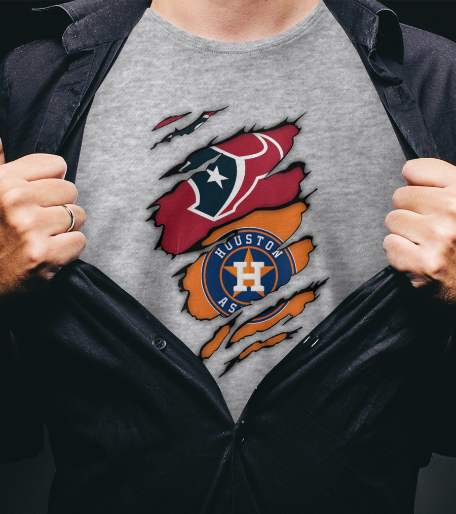 Houston Astros Houston Texans Logo Combination T-Shirt