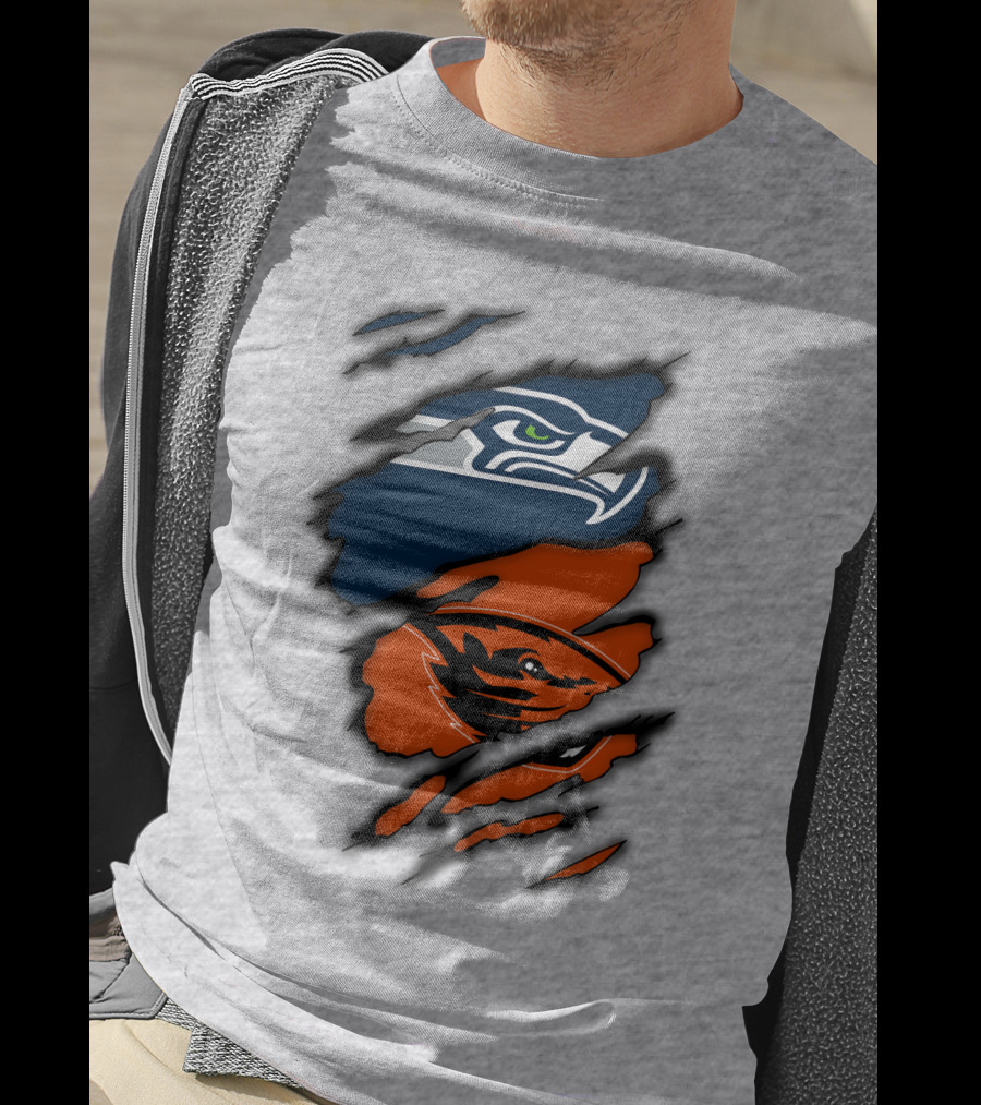 Seattle Seahawks Oregon State Beavers Claw T-Shirt