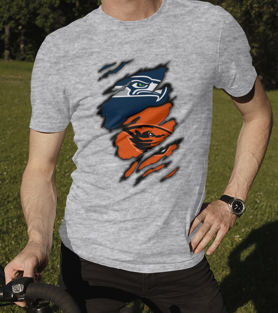Seattle Seahawks Oregon State Beavers Claw T-Shirt