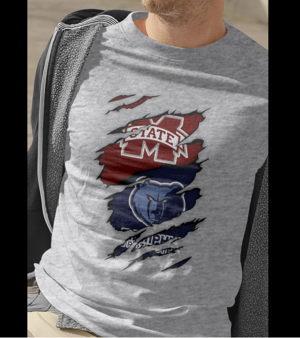 Memphis Grizzlies Mississippi State Bulldogs Rip T-Shirt