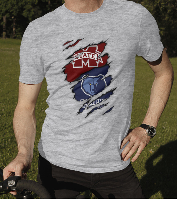 Memphis Grizzlies Mississippi State Bulldogs Rip T-Shirt