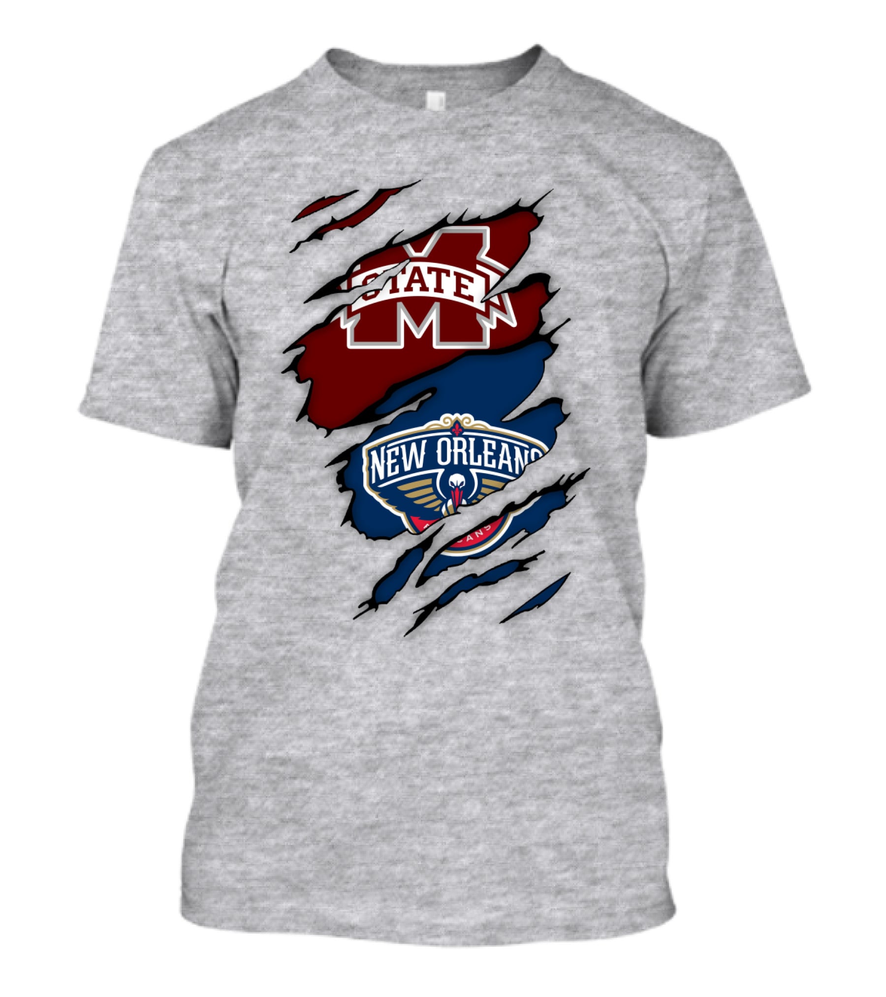 New Orleans Pelicans MS State Logo Crossover T-Shirt