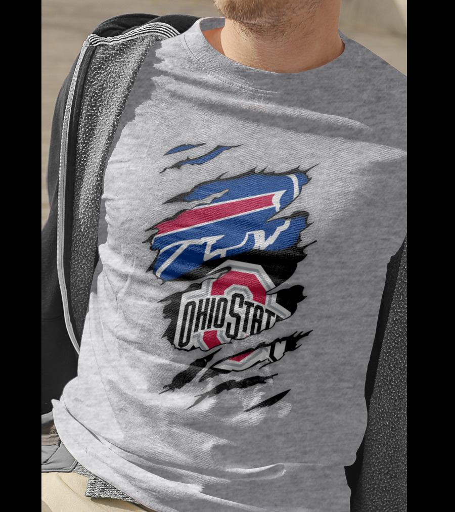 Buffalo Bills Ohio State Buckeye Logo Mashup T-Shirt