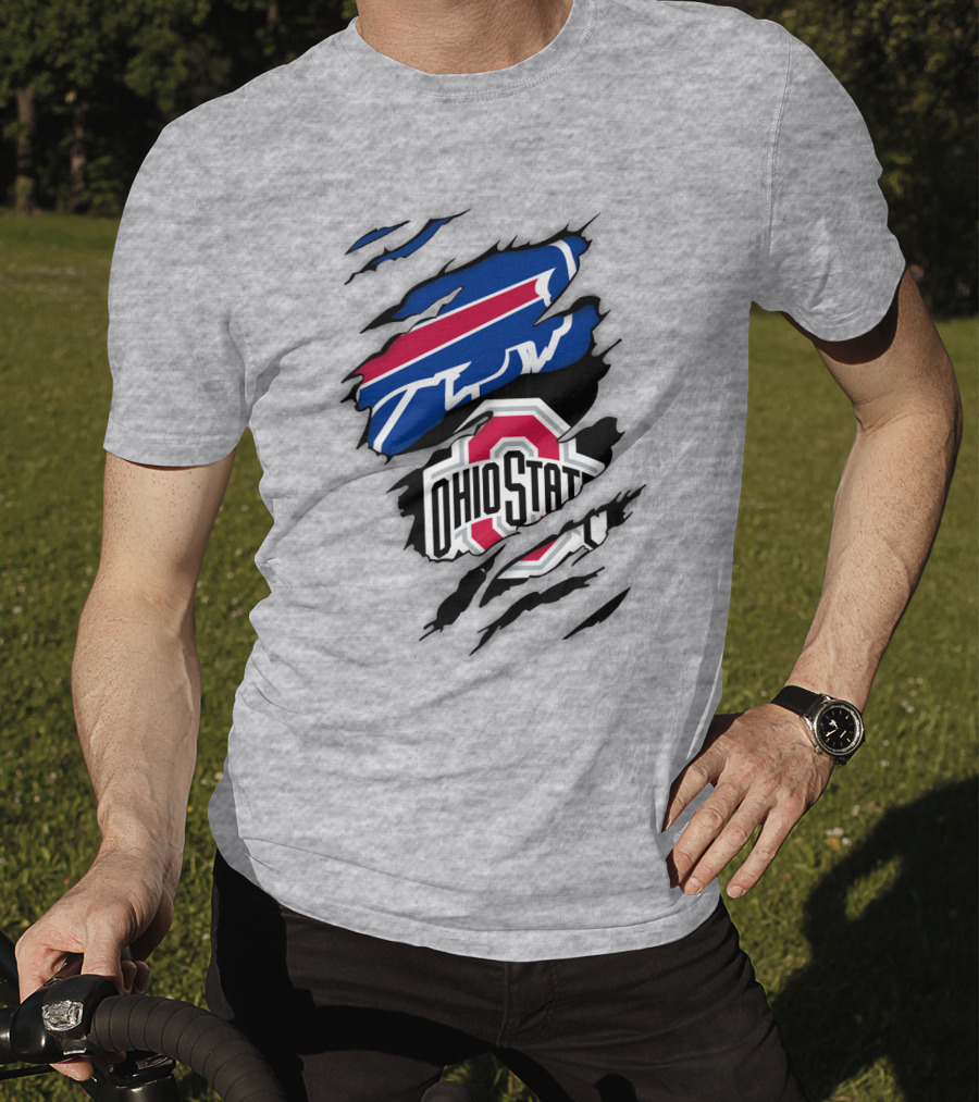 Buffalo Bills Ohio State Buckeye Logo Mashup T-Shirt