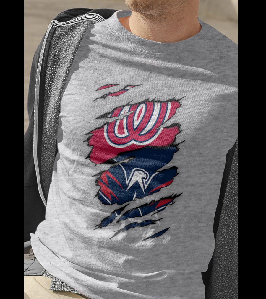 Washington Capitals Nationals Logos Fusion T-Shirt