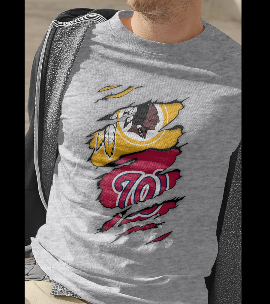 Washington Redskins Nationals Logo Mashup T-Shirt