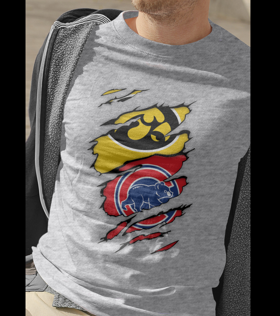 Chicago Cubs Iowa Hawkeyes Mashup T-Shirt