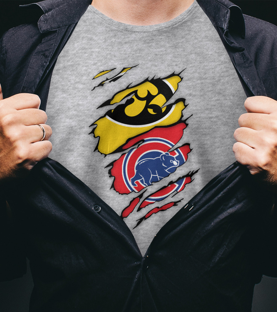 Chicago Cubs Iowa Hawkeyes Mashup T-Shirt