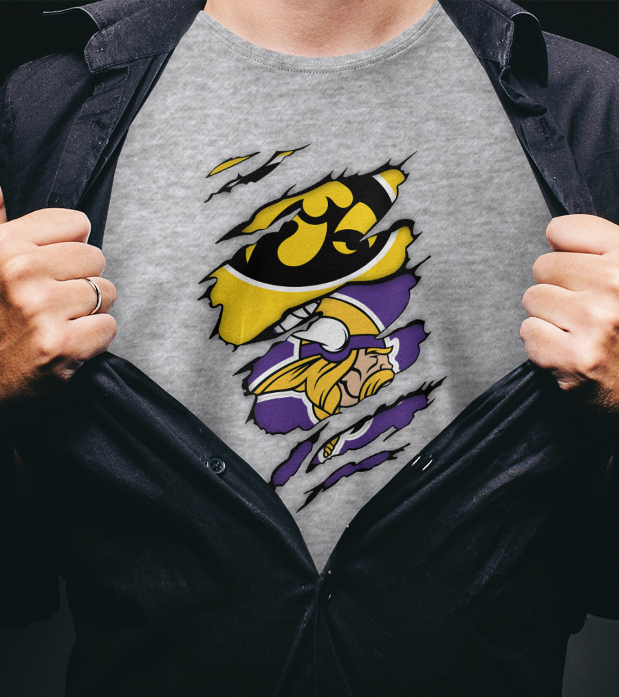 Minnesota Vikings Iowa Hawkeyes Fusion T-Shirt