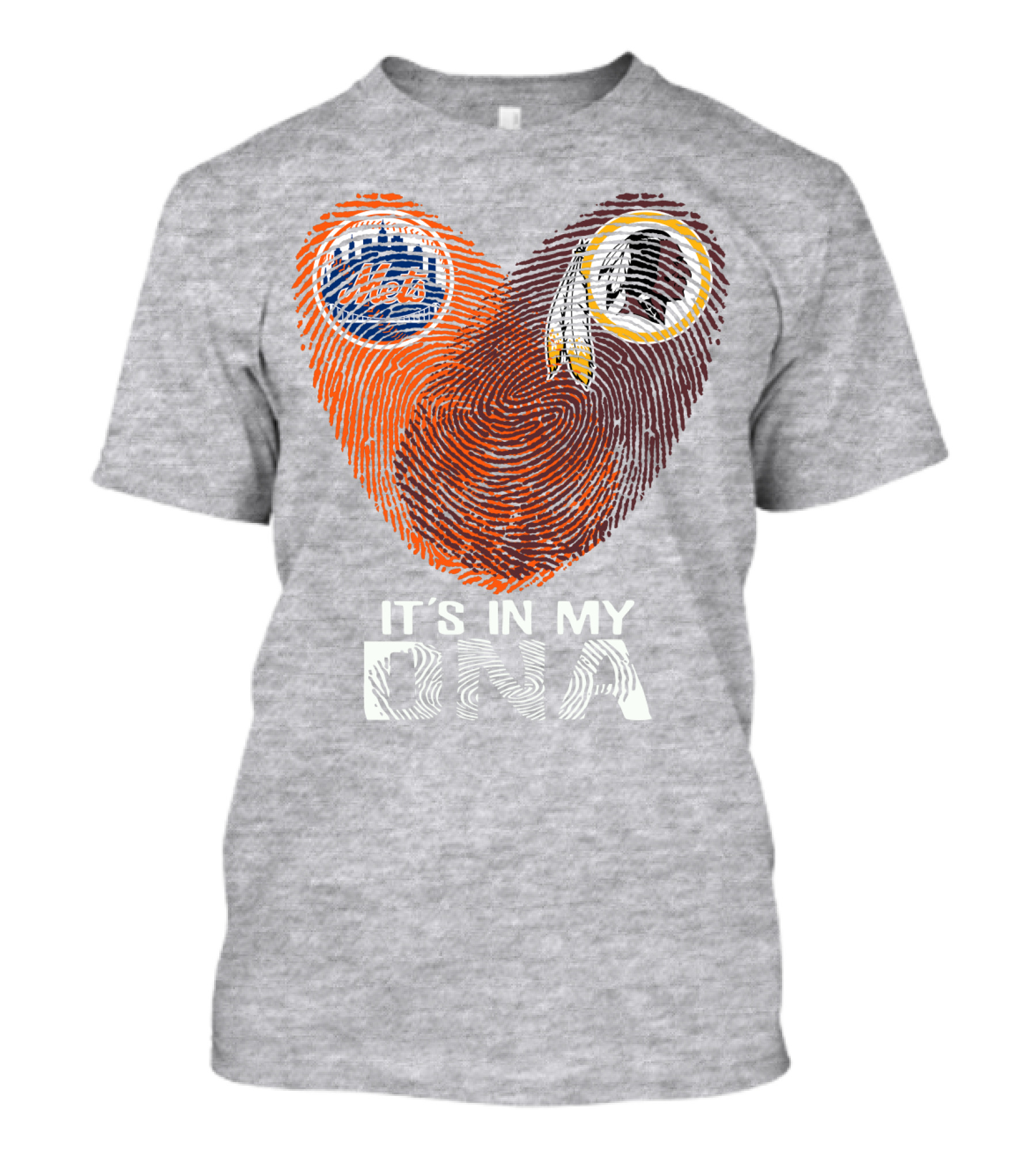New York Mets Washington Redskins It's In My Dna T-Shirt