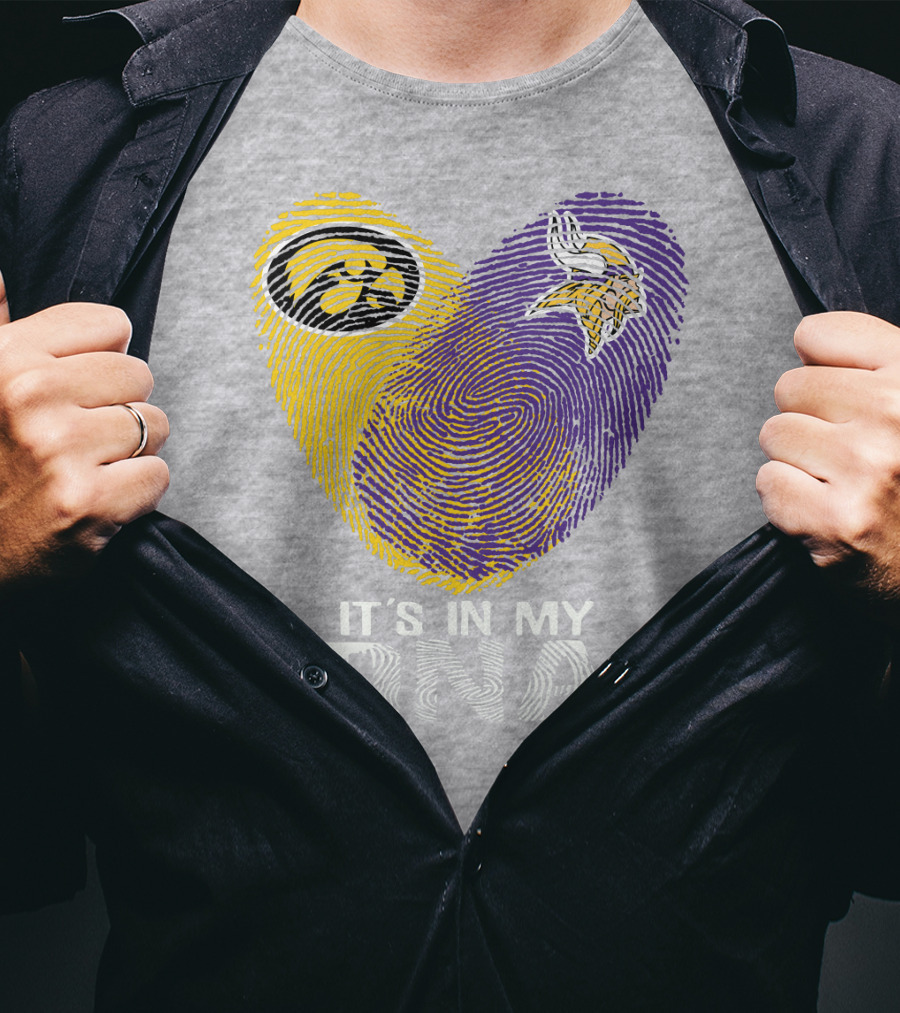 Iowa Hawkeyes Minnesota Vikings It's In My Dna T-Shirt